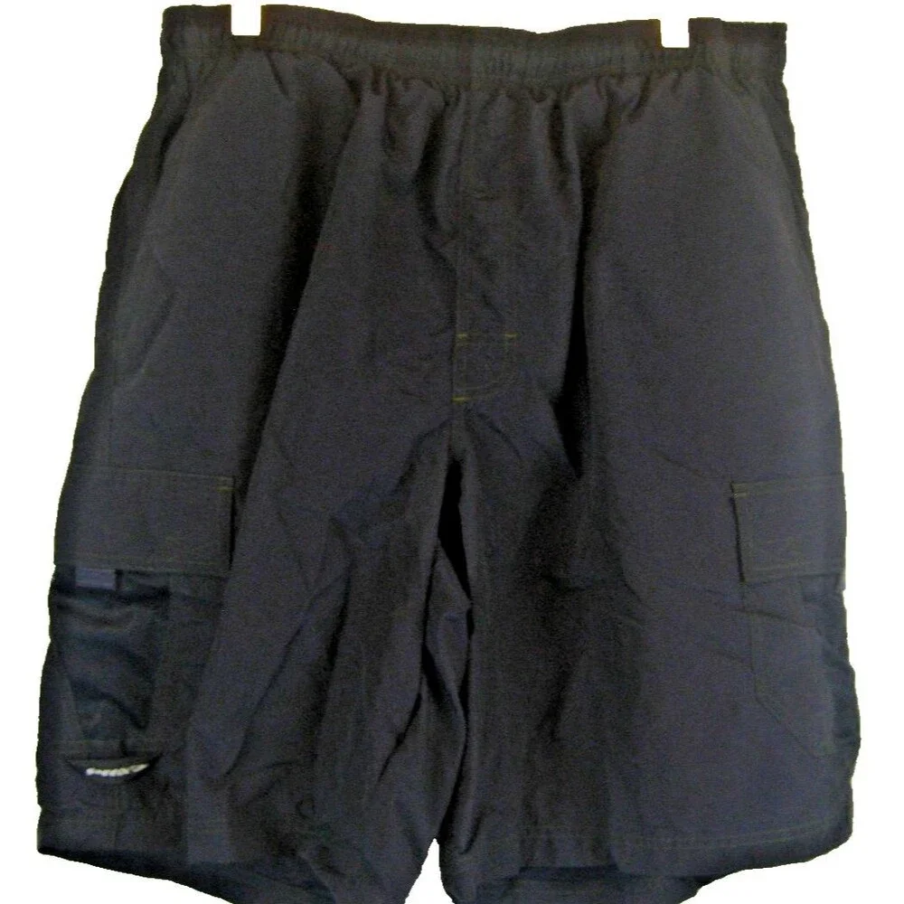 Mens Speedo Navy Nylon Lined 5 Pocket Board Swim Shorts sz XLT